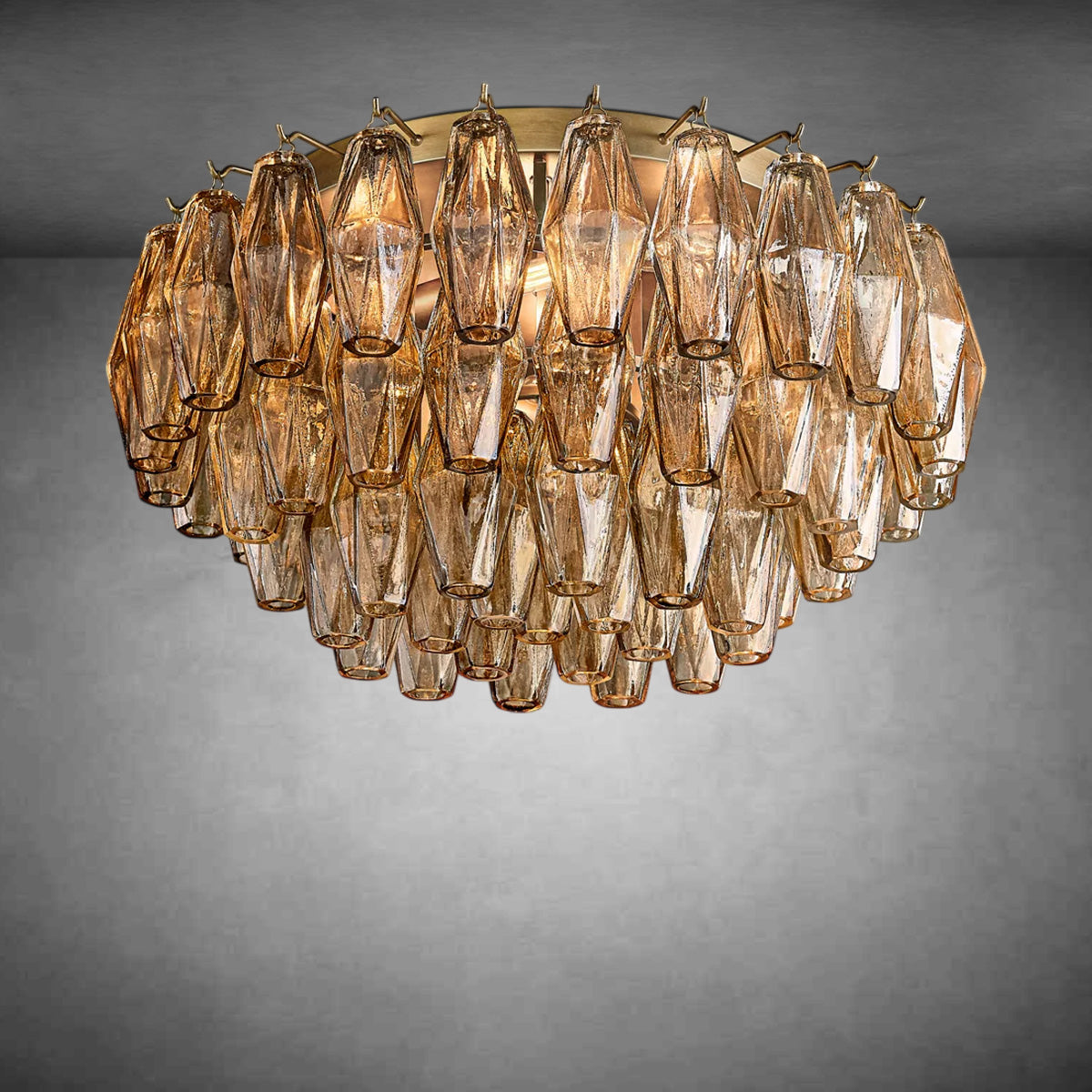 Chiaravalle Glass Flushmount 17"24"