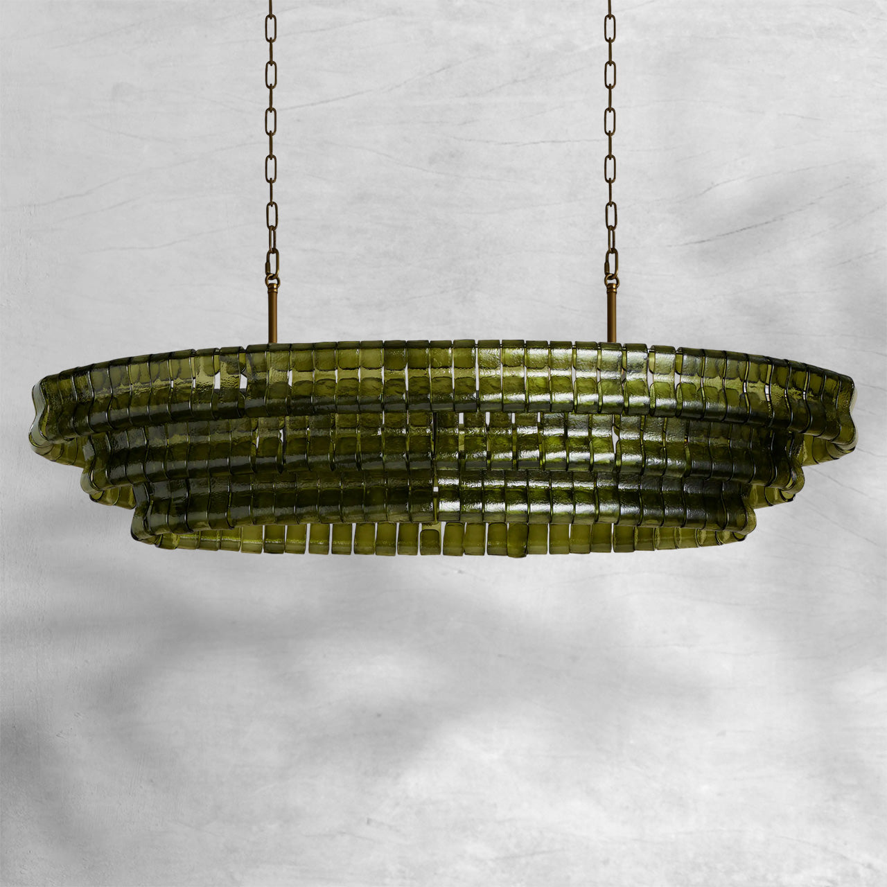Ghiaccio Oval Chandelier 54"W/65"W