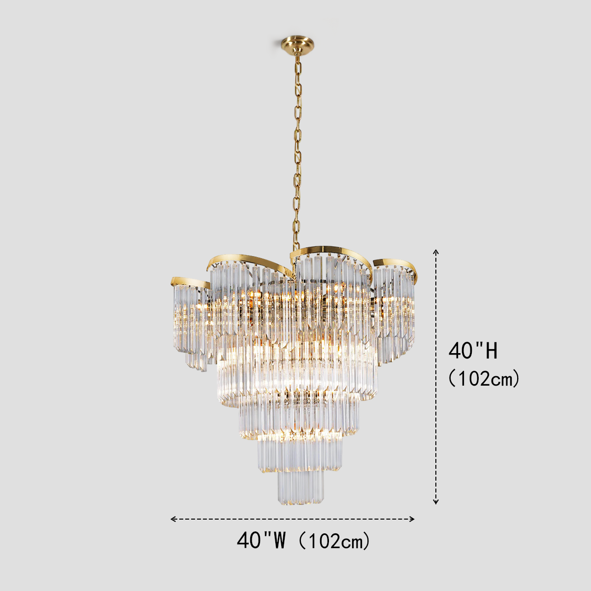 Twin Palms Crystal Chandelier