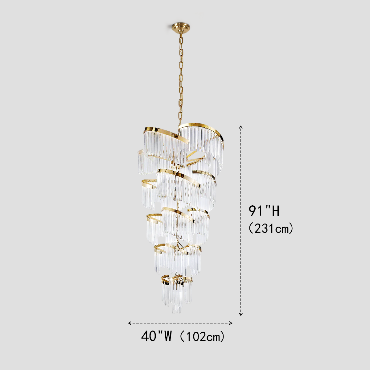 Twin Palms Crystal Chandelier