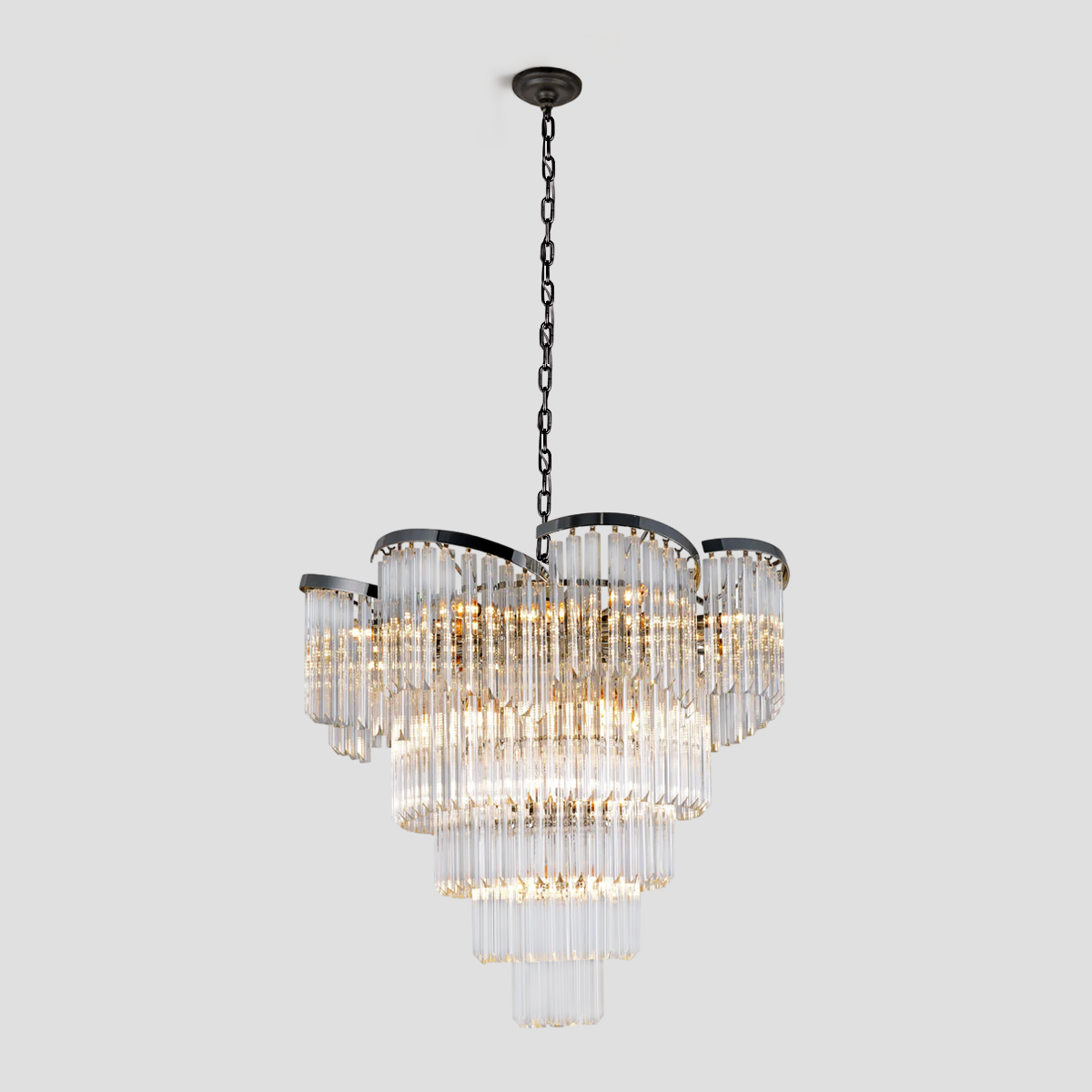 Twin Palms Multi-Tier Crystal Chandelier