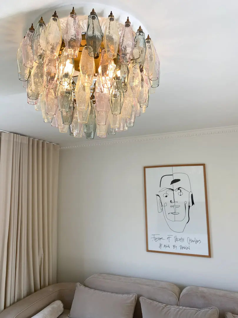 Murano Chandelier – Poliedri – 84 glasses – Multi