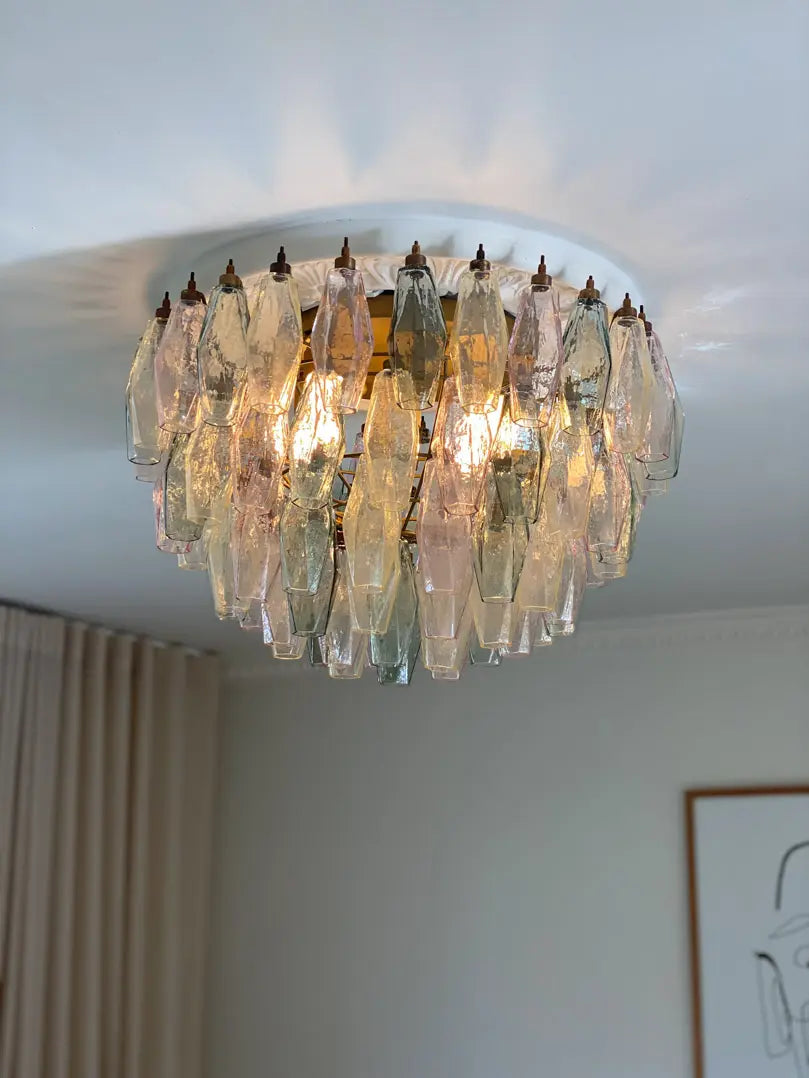 Murano Chandelier – Poliedri – 84 glasses – Multi