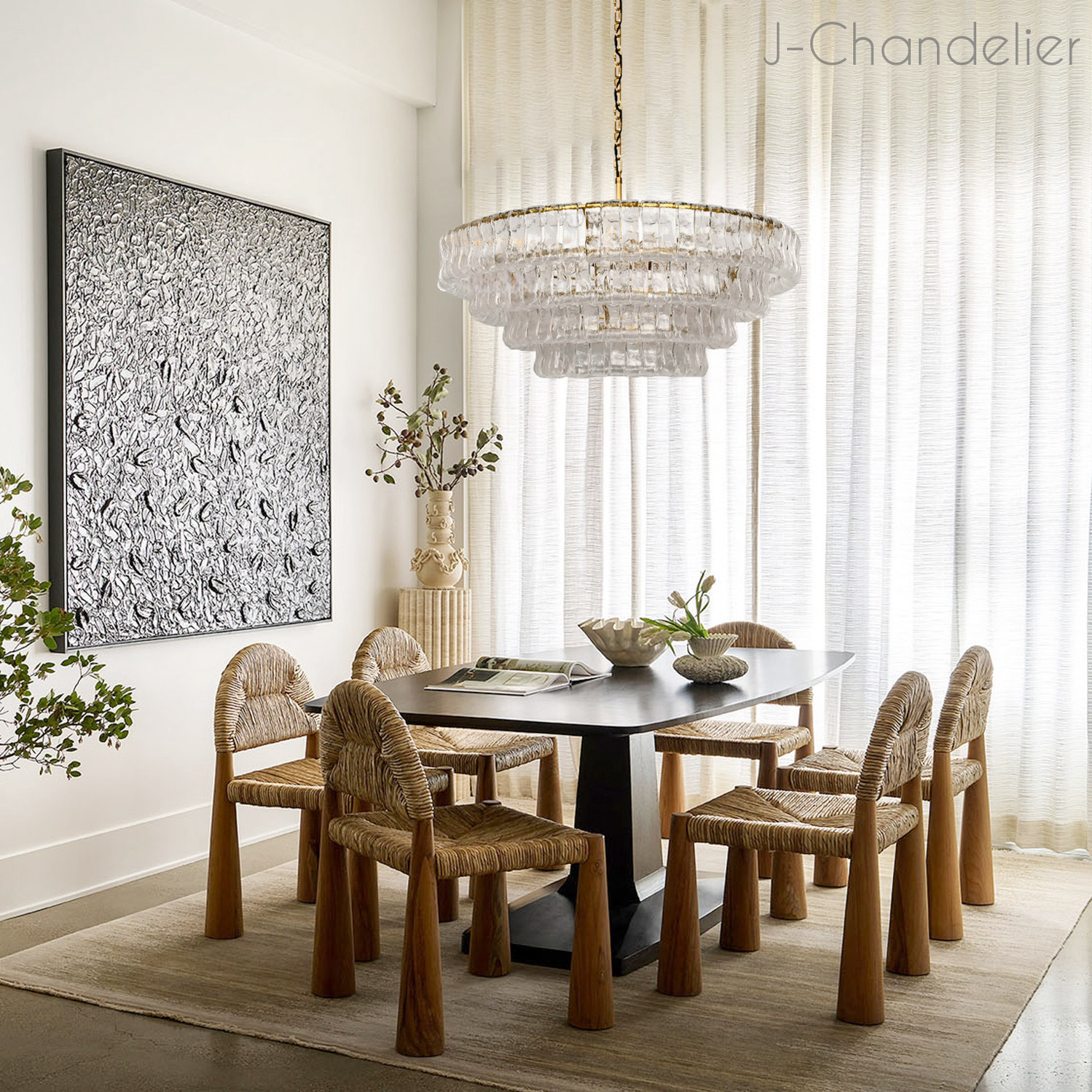Ghiaccio Round Chandelier 24"36"48"60"