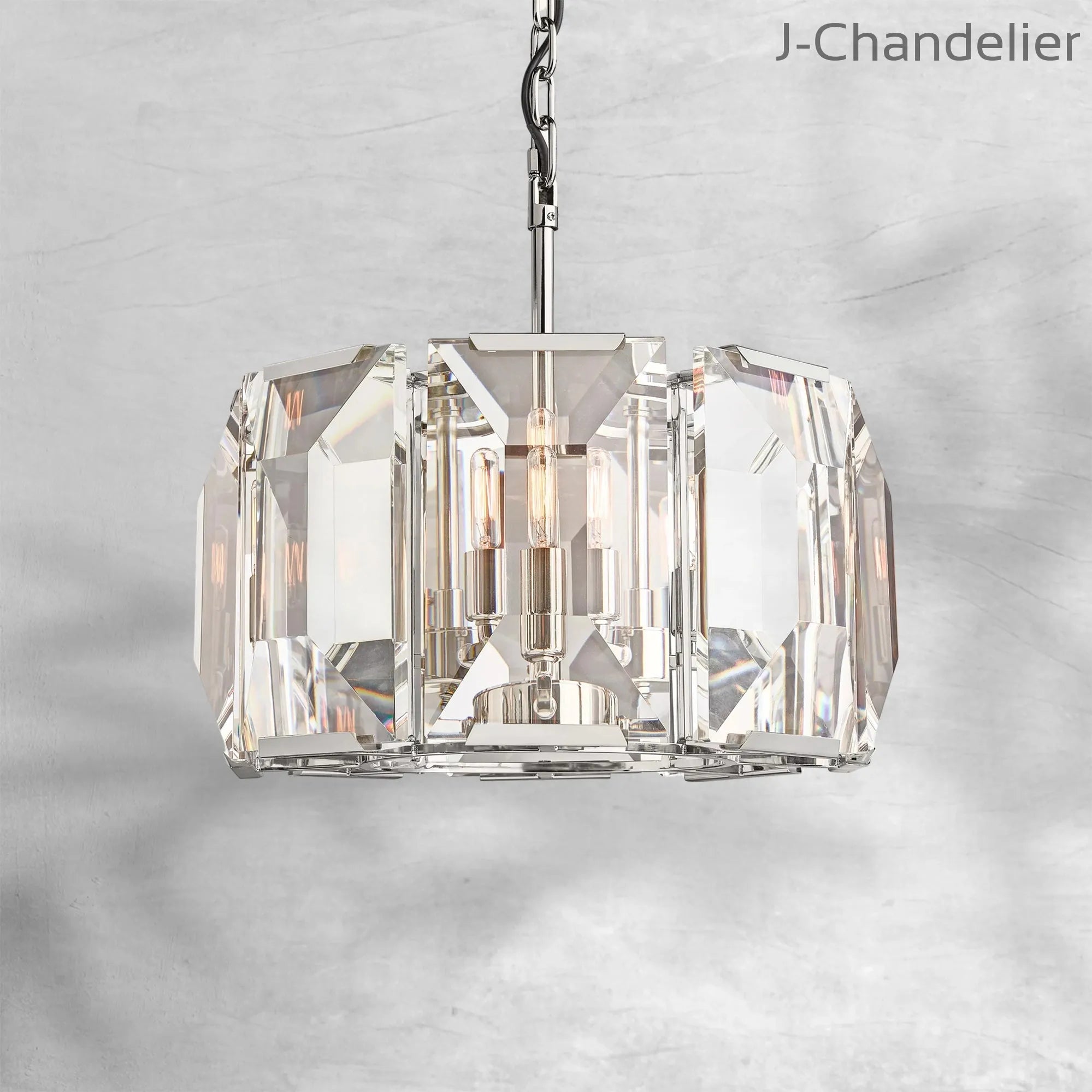 Harlew Crystal Round Chandelier 19"