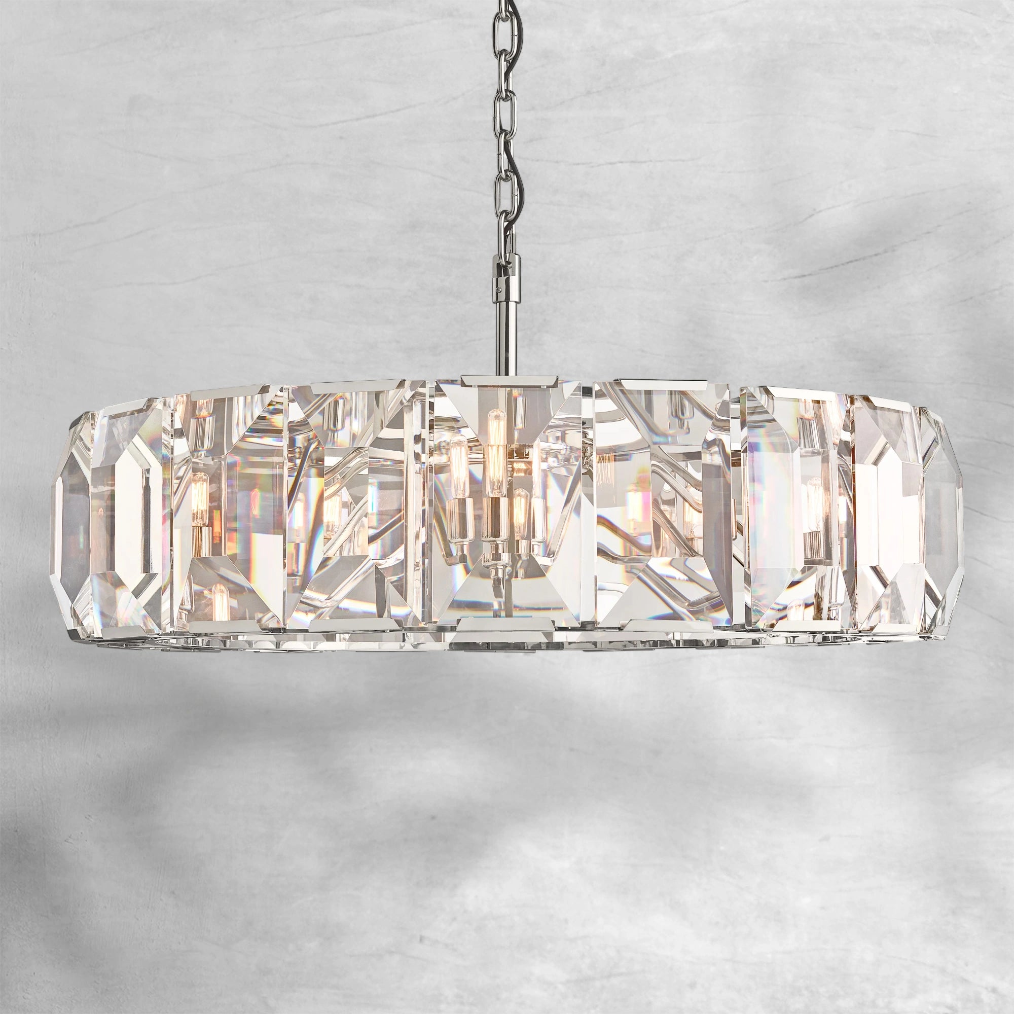 Harlew Crystal Round Chandelier 43"
