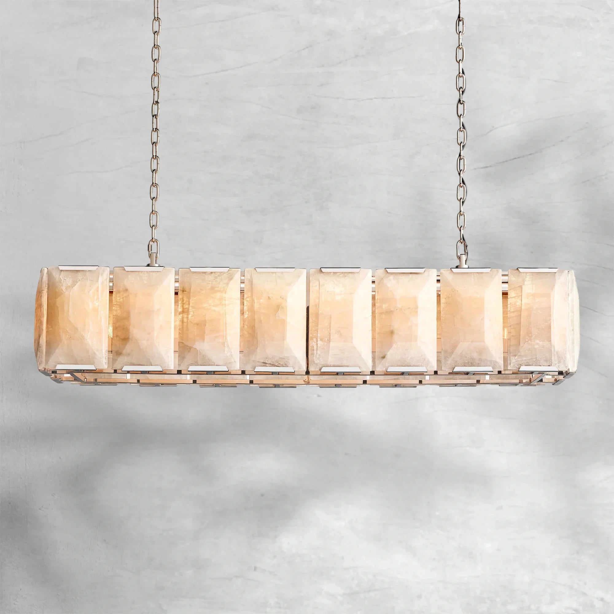 Harlew Calcite Rectangular Chandelier 54"