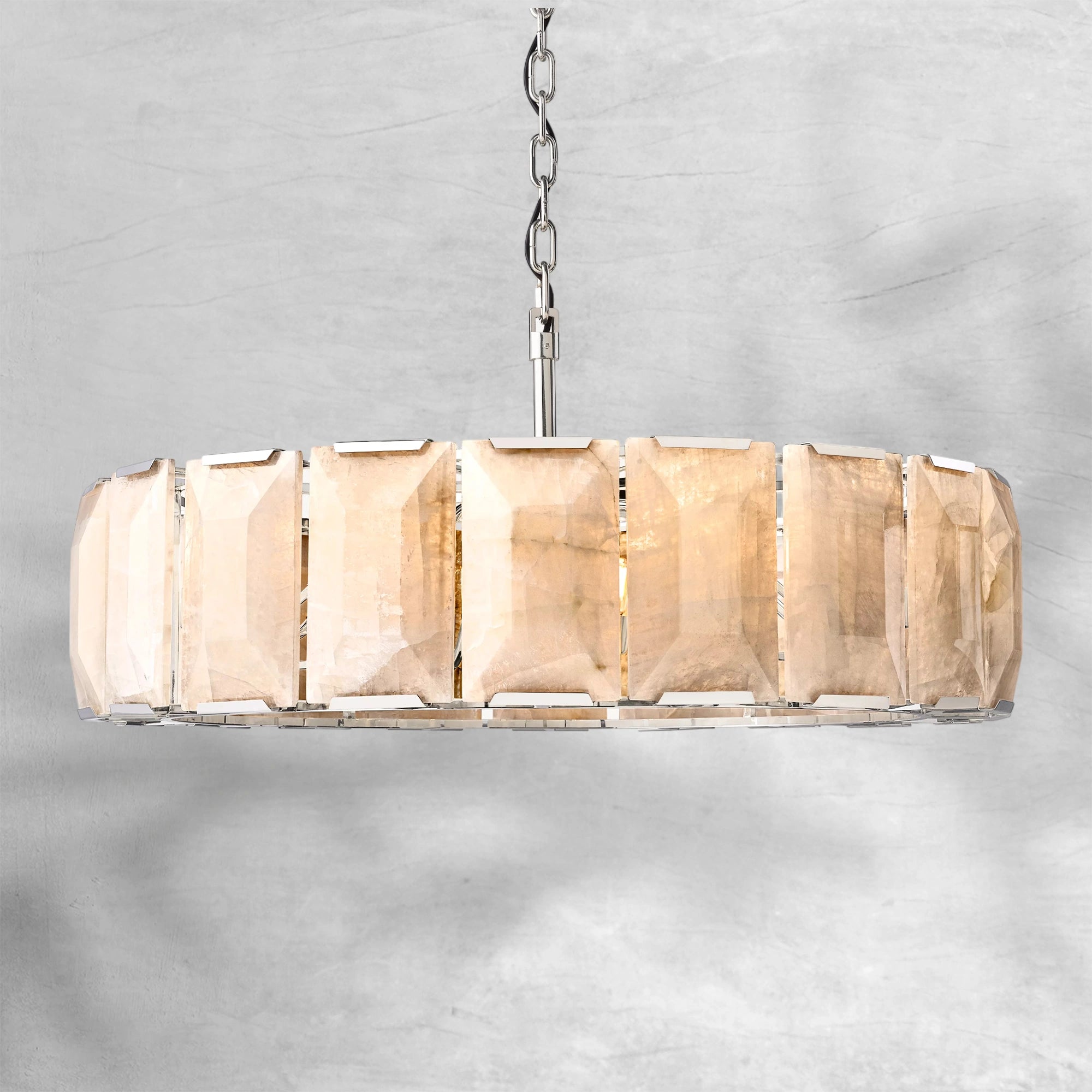 Harlew Calcite Round Chandelier 43"