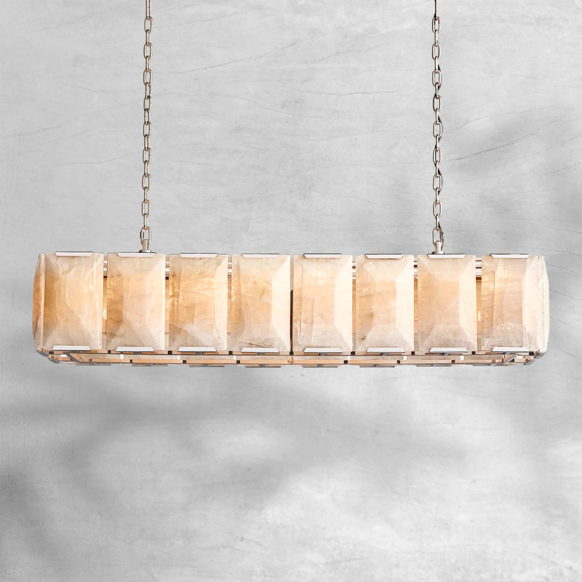 Harlew Calcite Rectangular Chandelier 54"