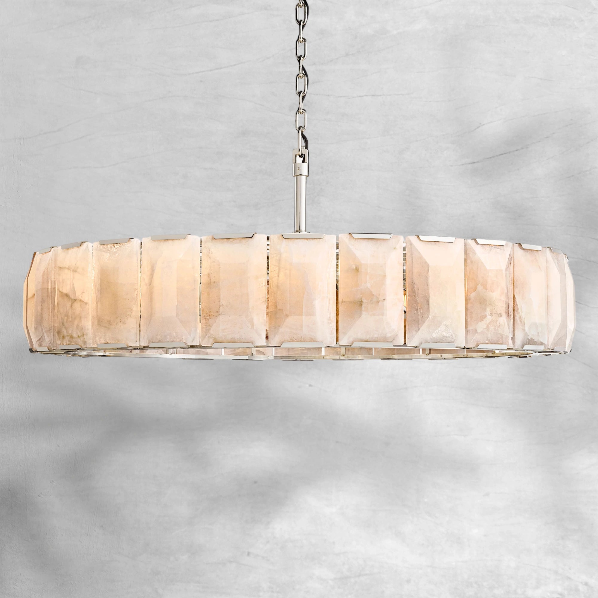 Harlew Calcite Round Chandelier 60"