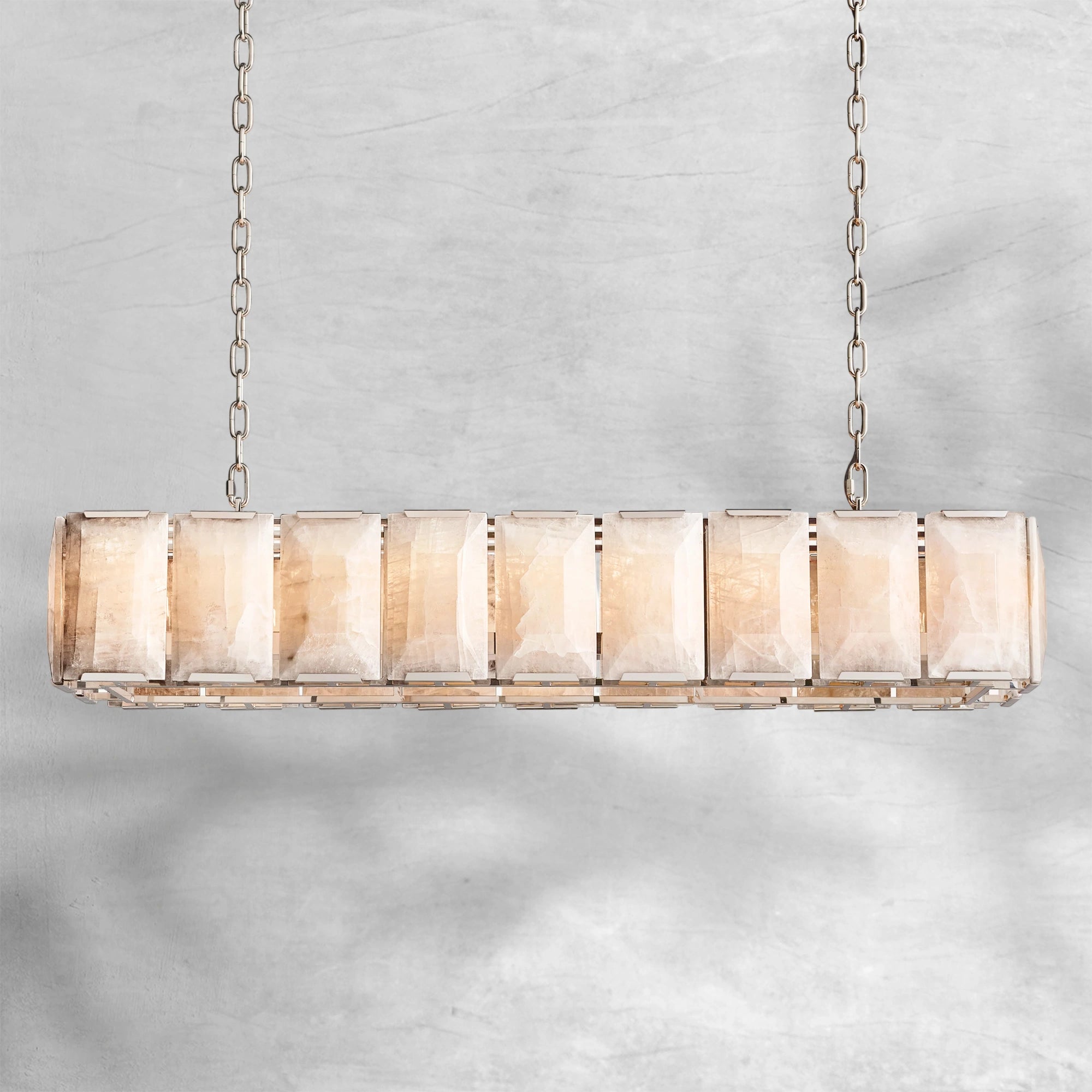 Harlew Calcite Rectangular Chandelier 62"