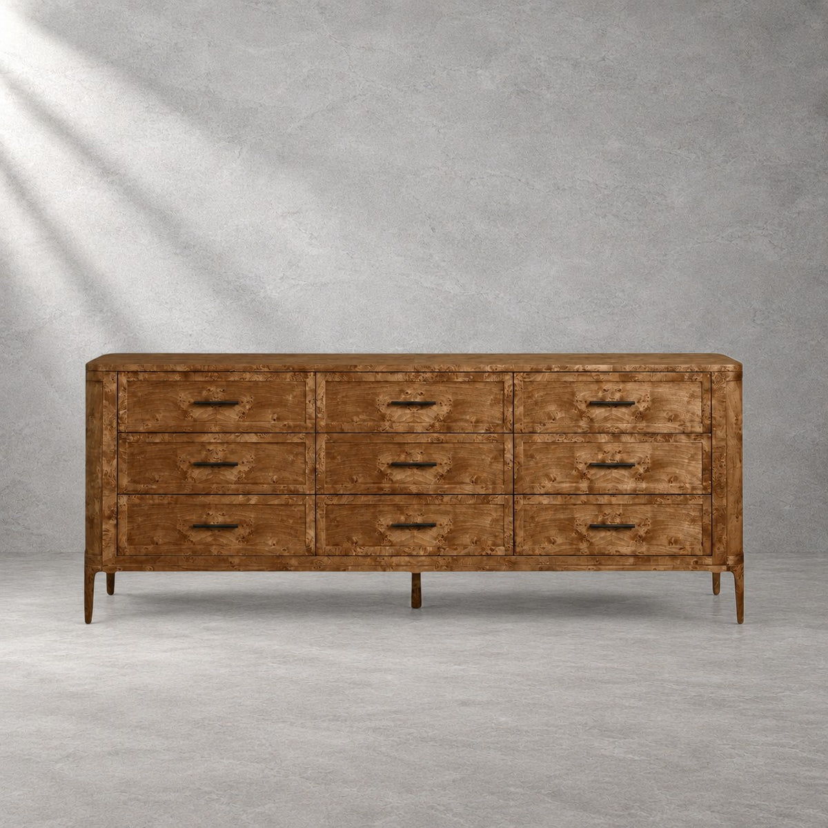 Wood and Antique Brass Bedroom Clothing Storage