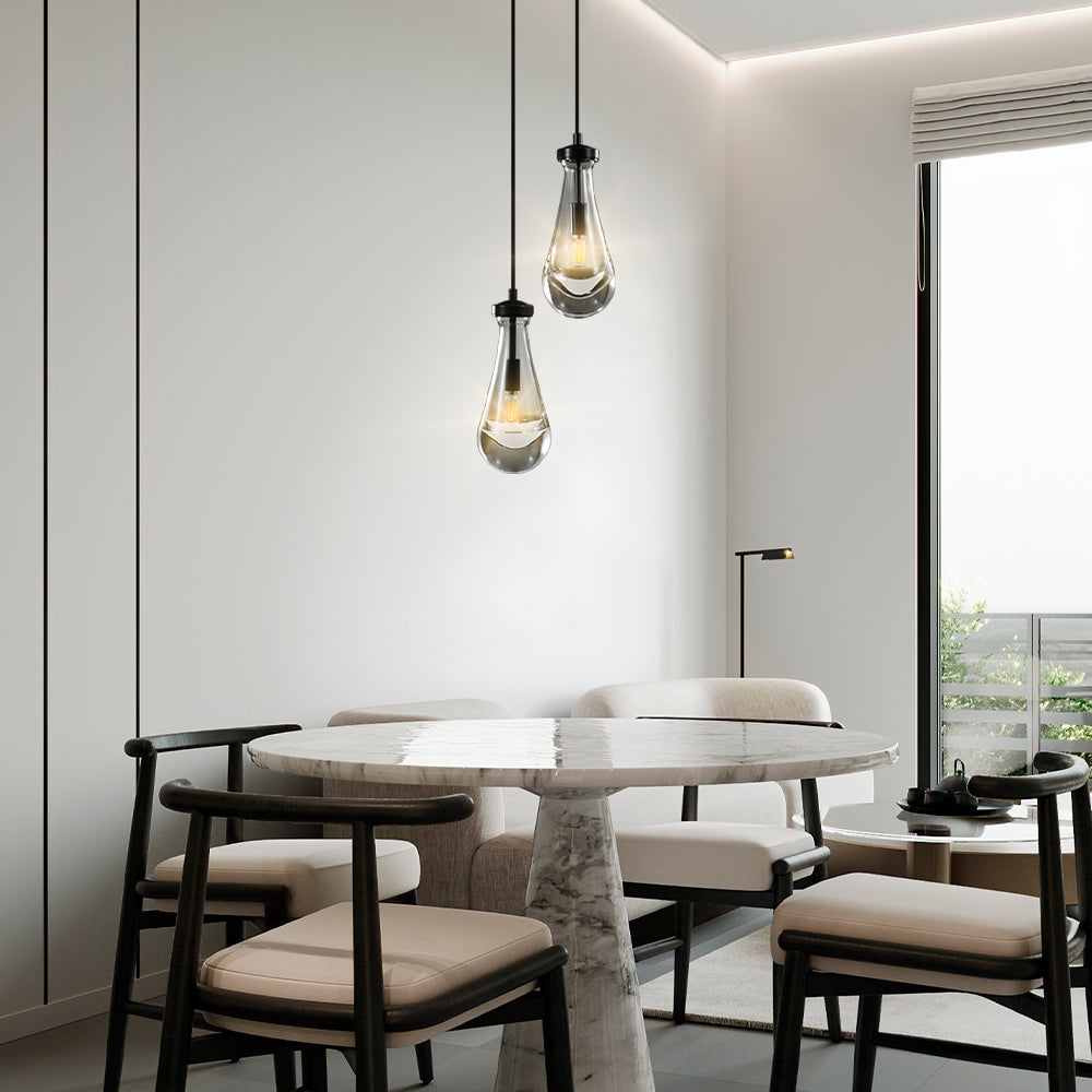 Raindrop 2-Light Cord Round Chandelier