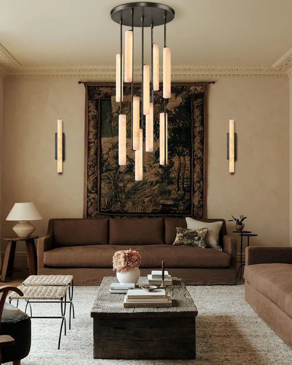 Auduban Alabaster Round Chandelier
