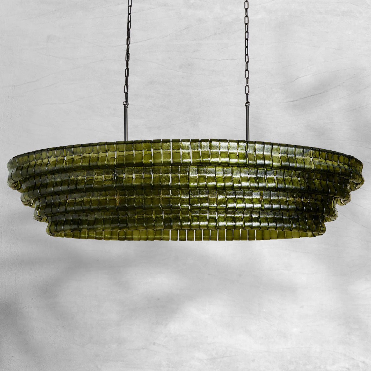 Ghiaccio Oval Chandelier 54"W/65"W