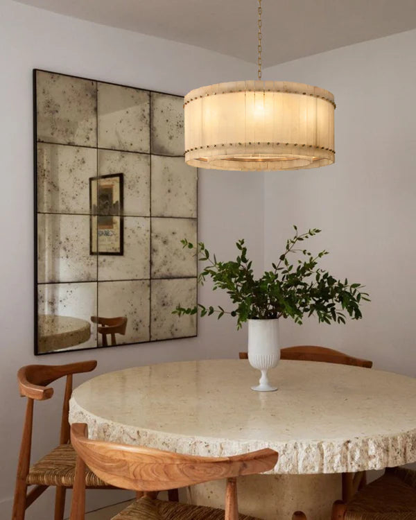 Sun Marcus Alabaster Round Chandelier