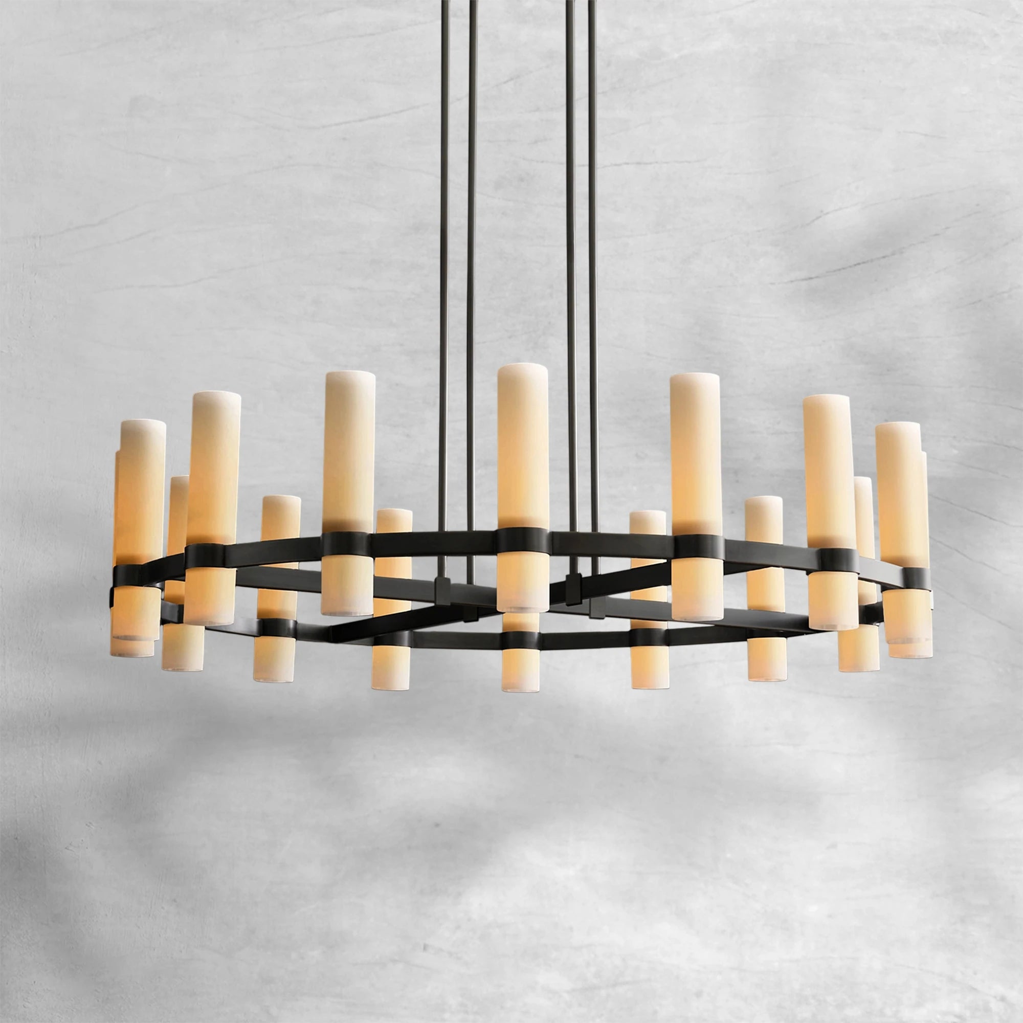 Lavelle Round Milk Glass Chandelier