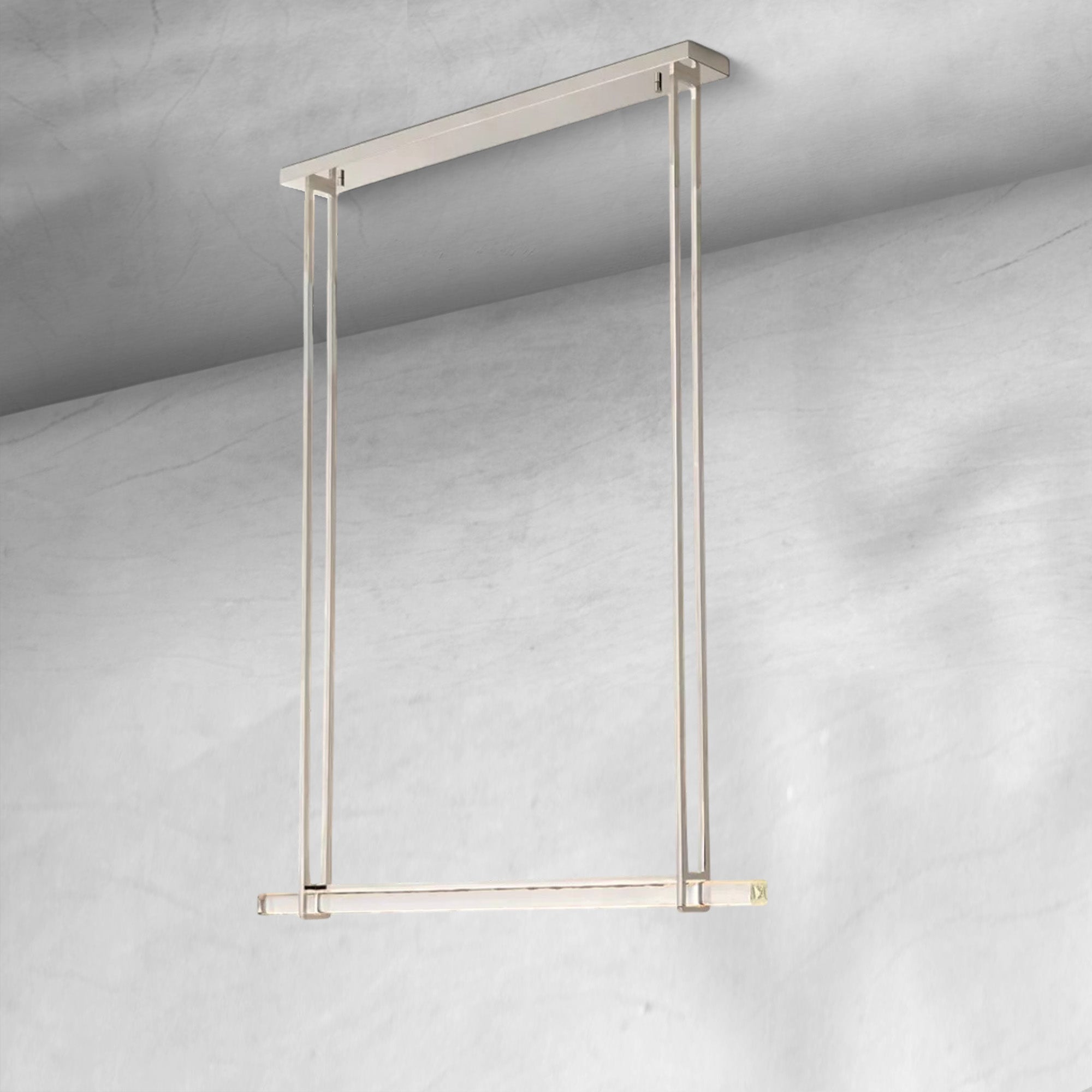 Auduban Crystal Single Bar Linear Chandelier