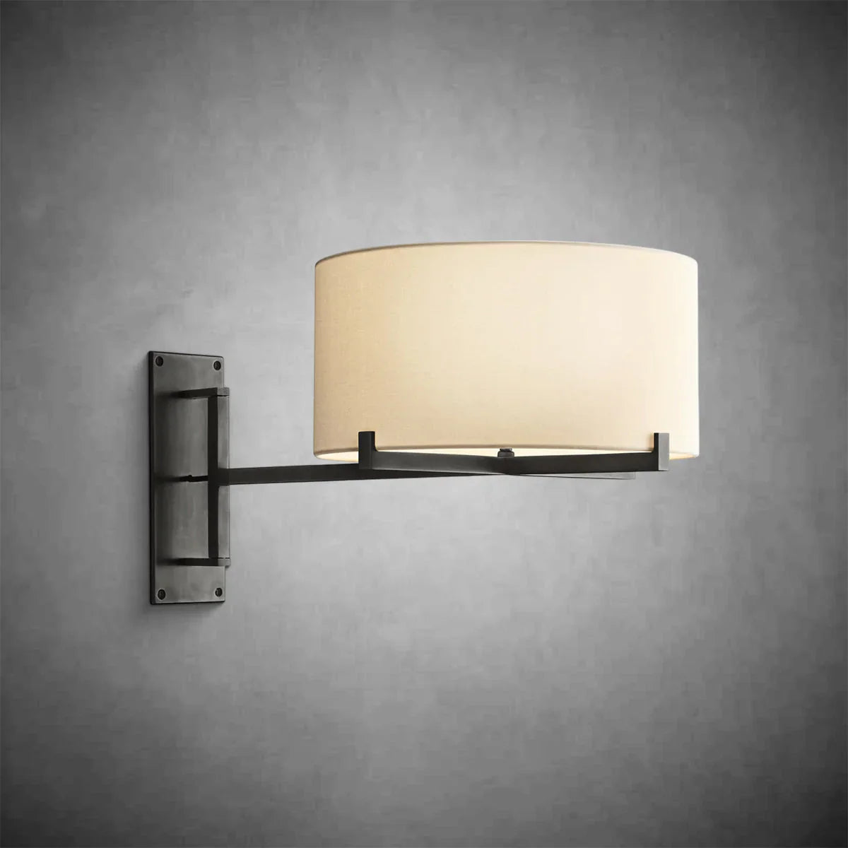 Prism Drum Shade Swing-Arm Sconce
