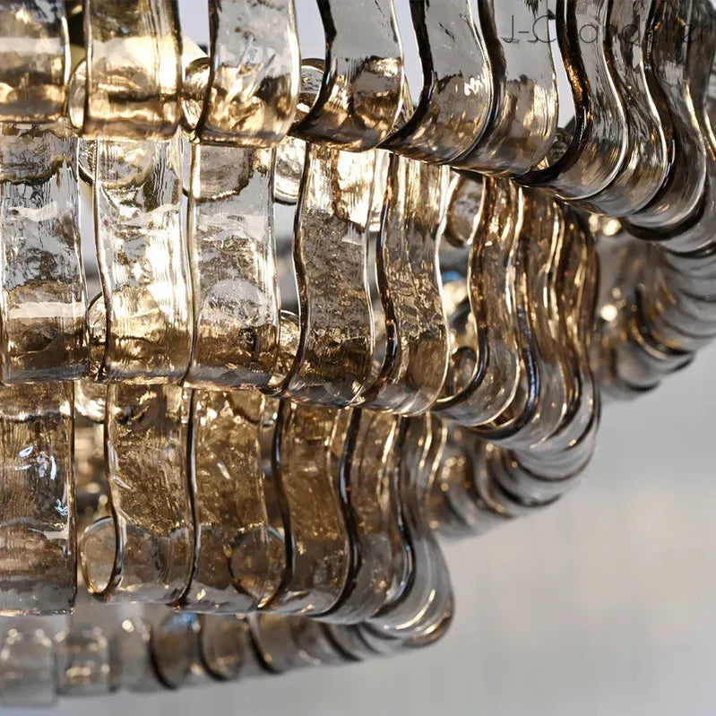 Ghiaccio Oval Chandelier 54"W/65"W