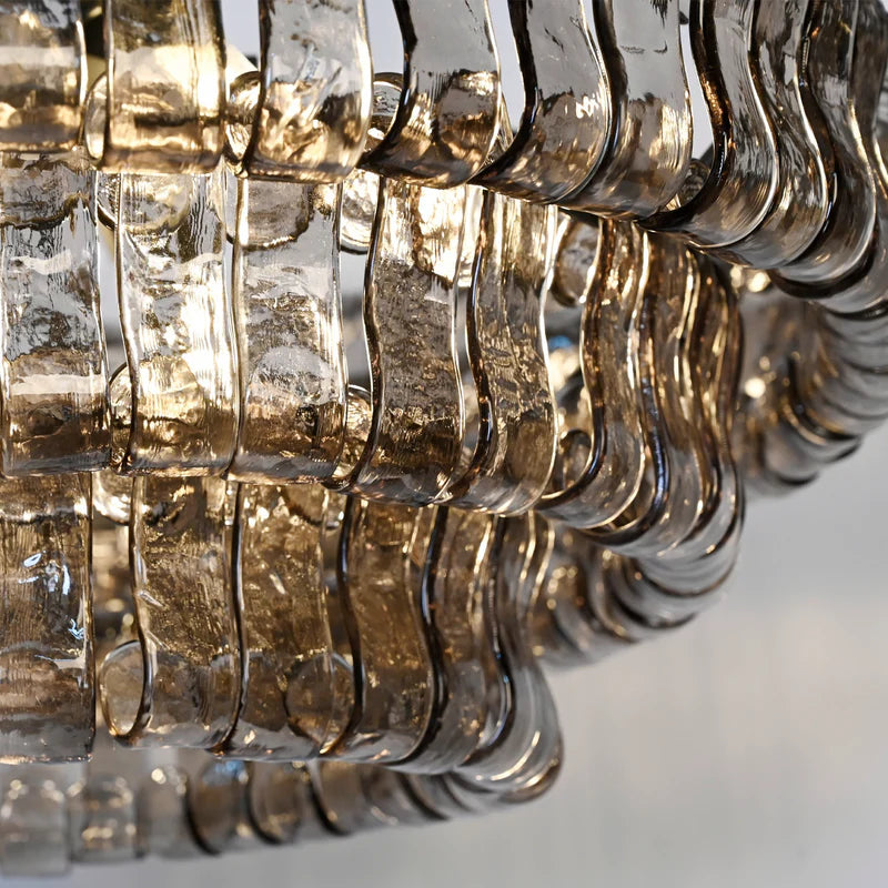 Ghiaccio Oval Chandelier 54"W/65"W