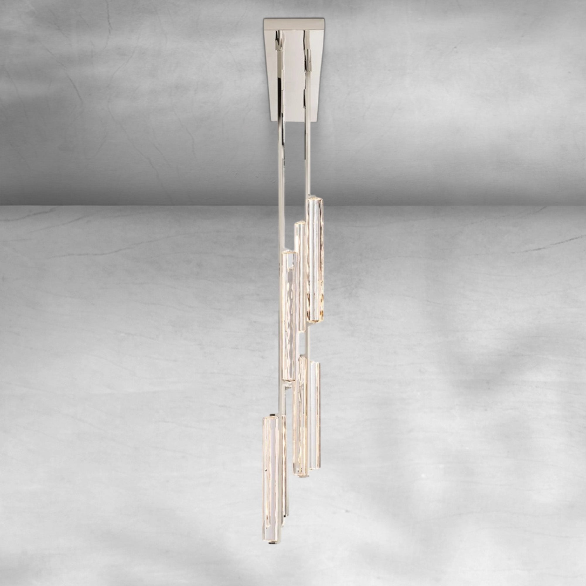 Auduban Crystal Linear Chandelier 54"