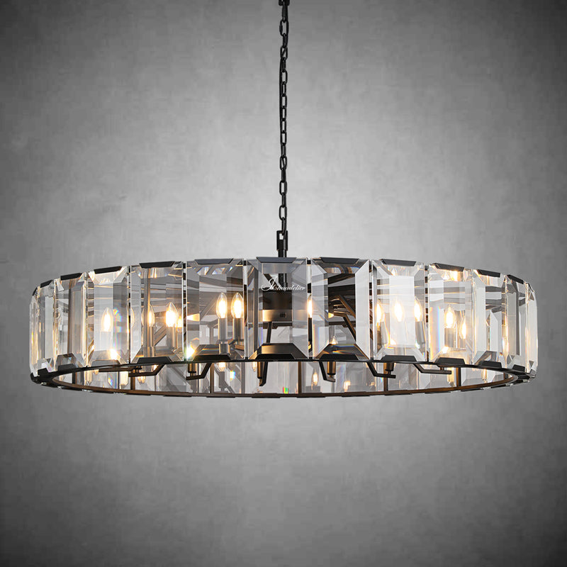 Harlew Crystal Round Chandelier 43"
