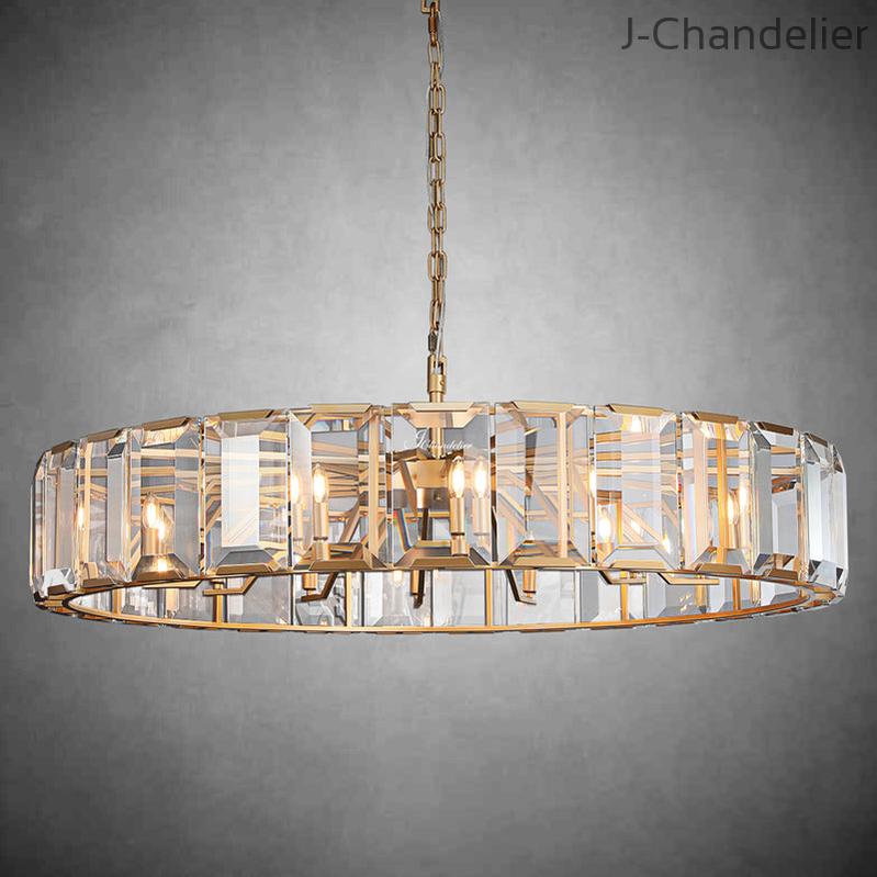 Harlew Crystal Round Chandelier 43"