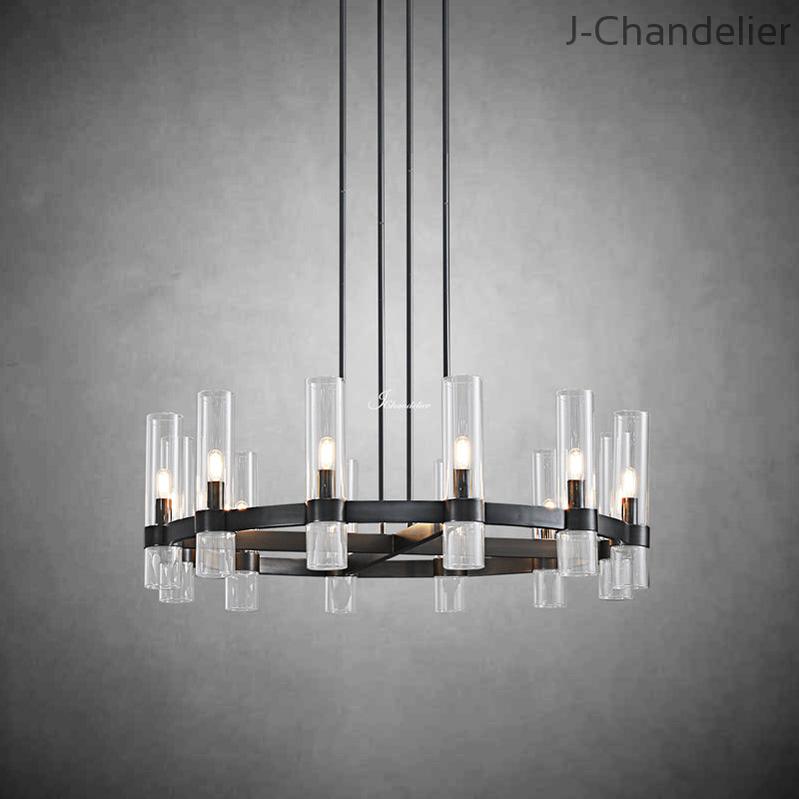 Lavelle Round Blown Glass Chandelier 36"
