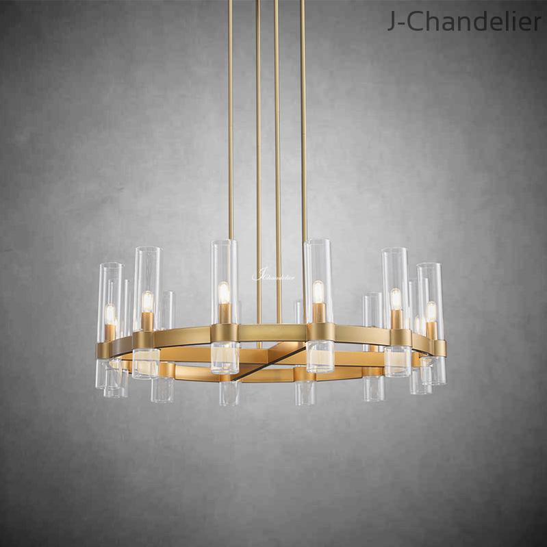 Lavelle Round Blown Glass Chandelier 36"