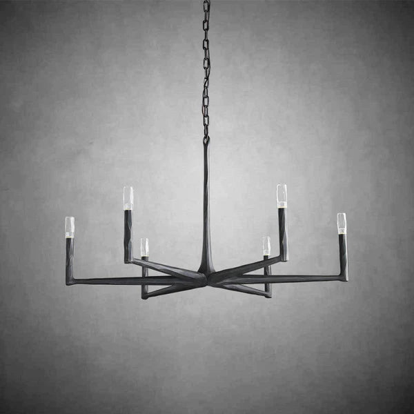 Thaddeas Forged Round Chandelier 36" 48” 60” 72”