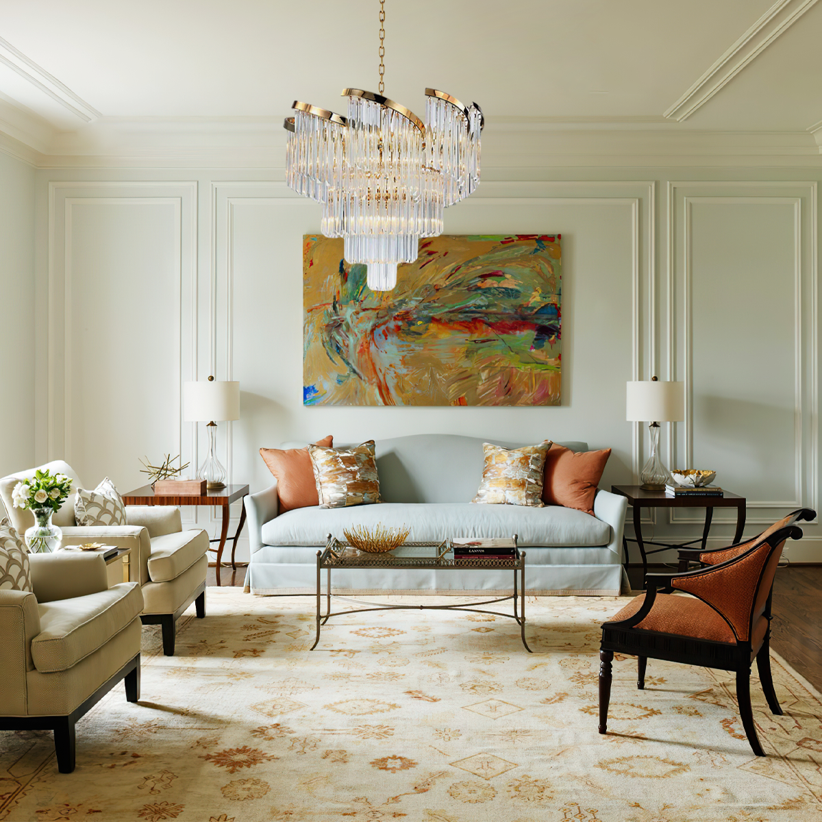 Twin Palms Crystal Chandelier