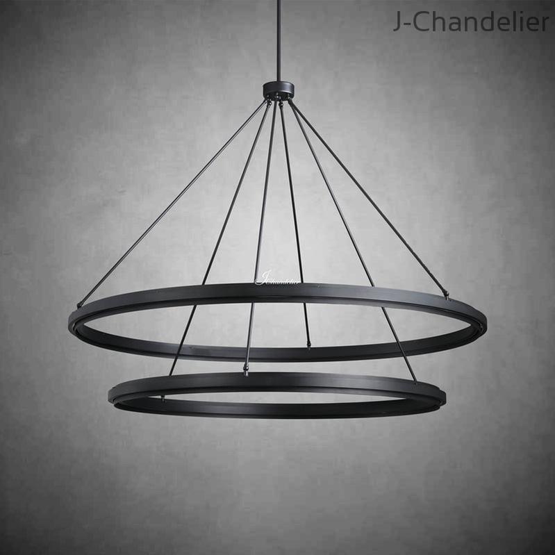 Peral Two-Tier Round Chandelier 60"