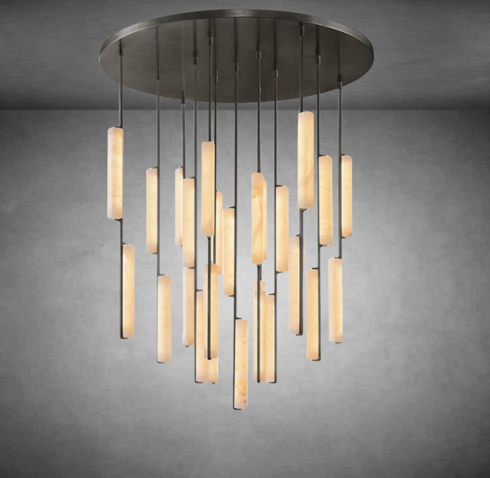 Auduban Alabaster Round Chandelier