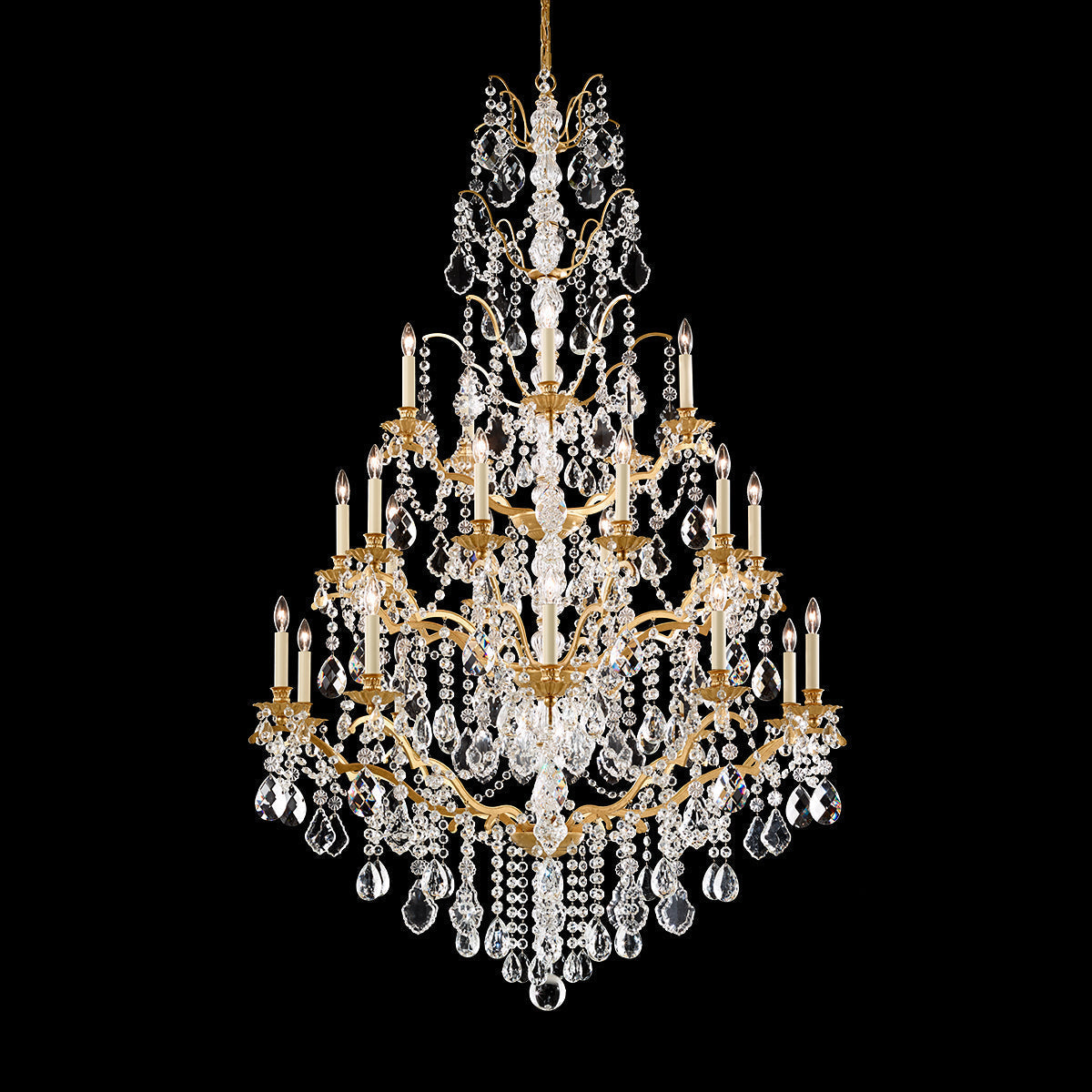 Bordeaux Crystal Chandelier 40"