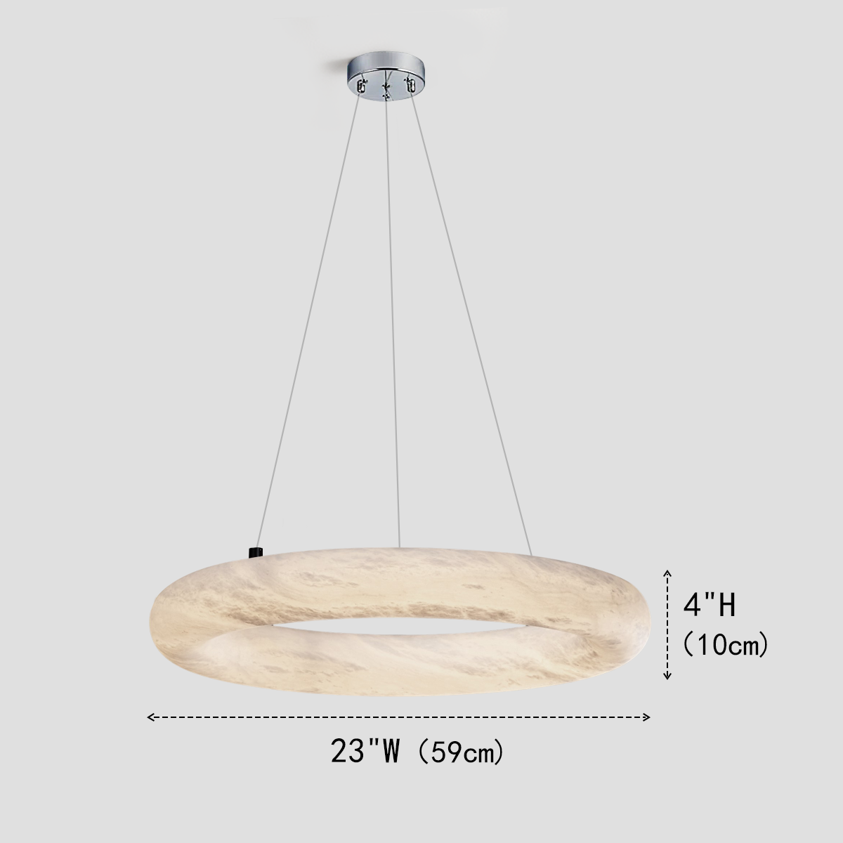 Alabaster Round Ring Living Room Chandelier
