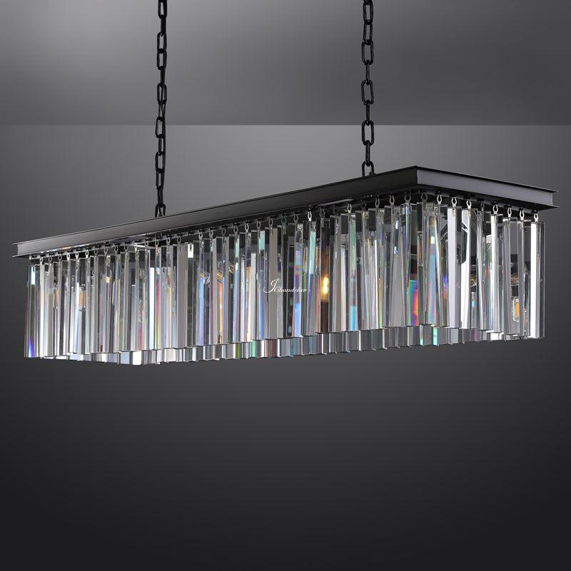 1920s Orion Art Deco Rectangular Chandelier 49"W/60"W