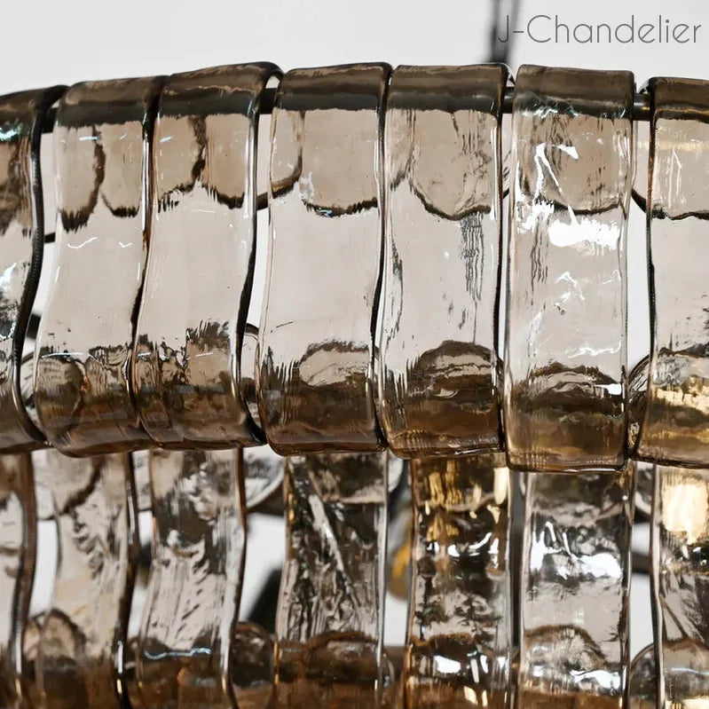 Ghiaccio Oval Chandelier 54"W/65"W