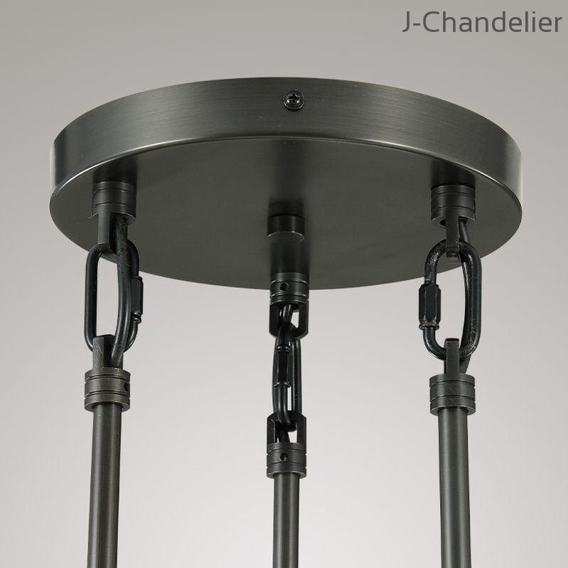 Raindrop 3-Light Rod Round Chandelier