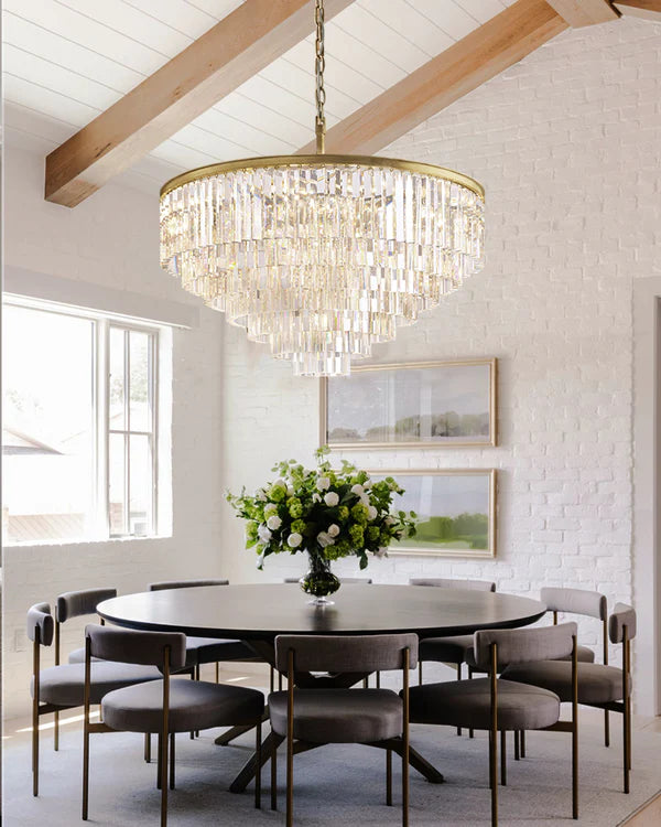 1920s Odaon Art Deco Round Chandelier 20"32"44"