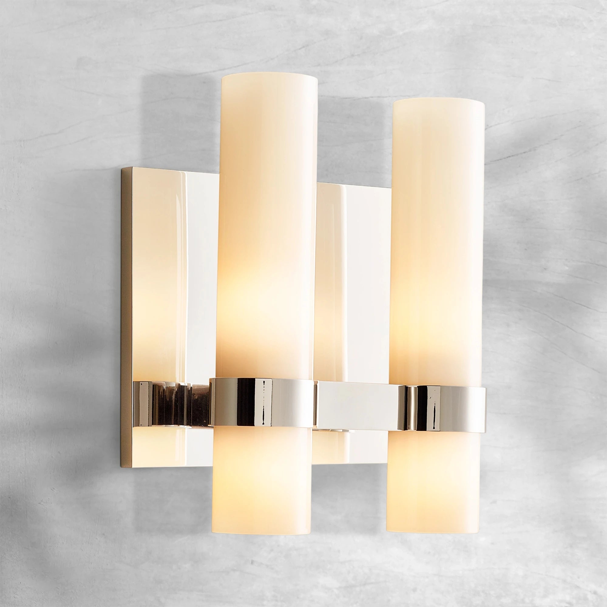 Lavelle Milk Glass Double Sconce