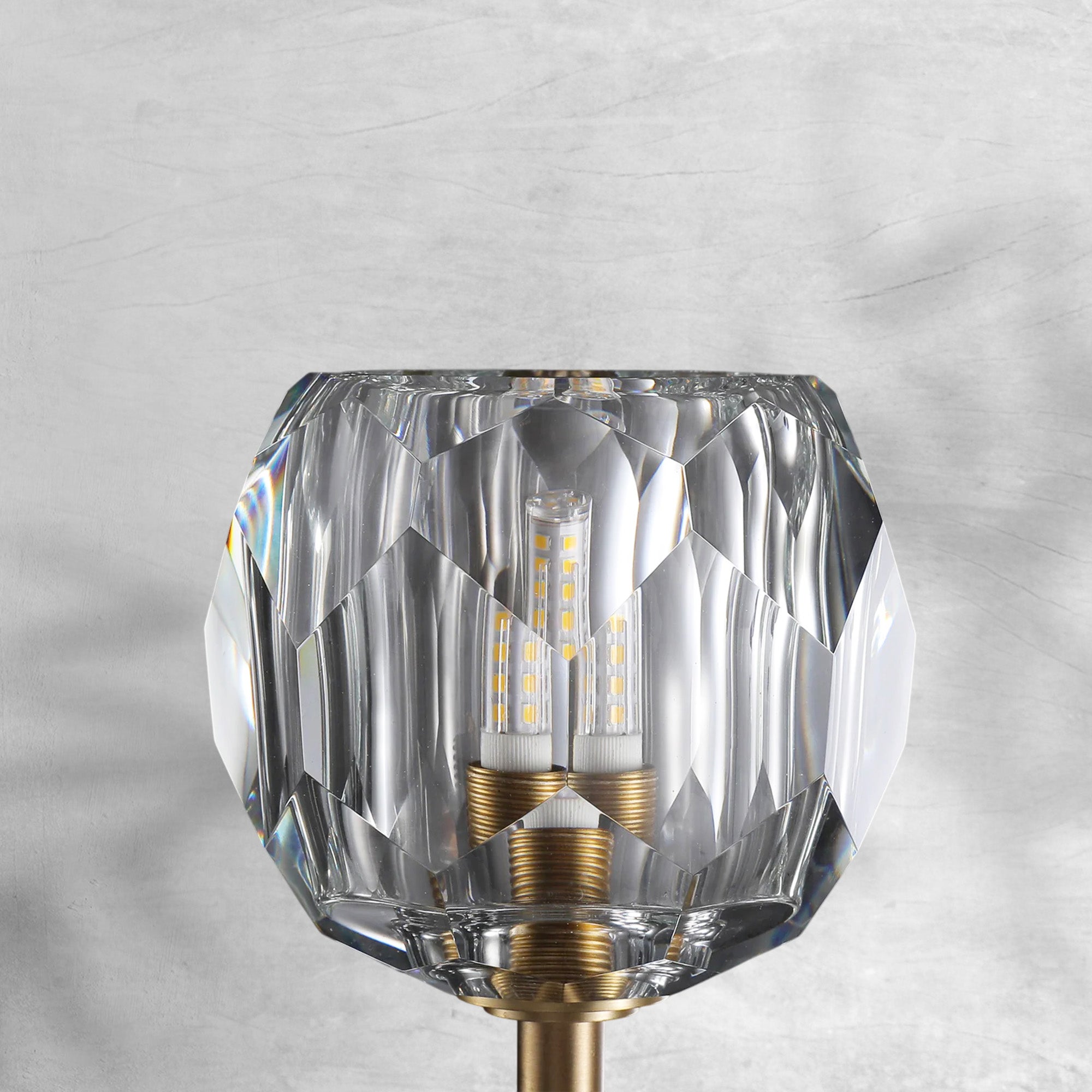 Bille De Crystal Glass Short Wall Sconce