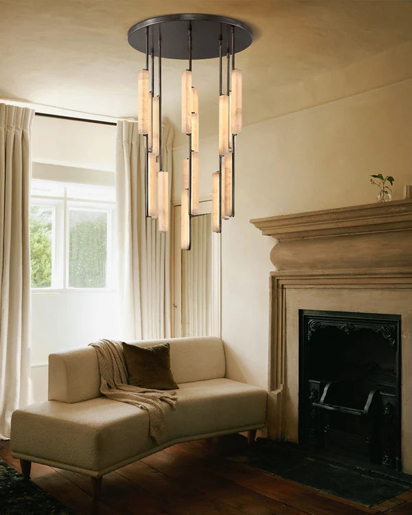Auduban Alabaster Round Chandelier