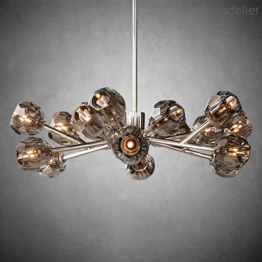 Bille De Crystal Round Chandelier 36"