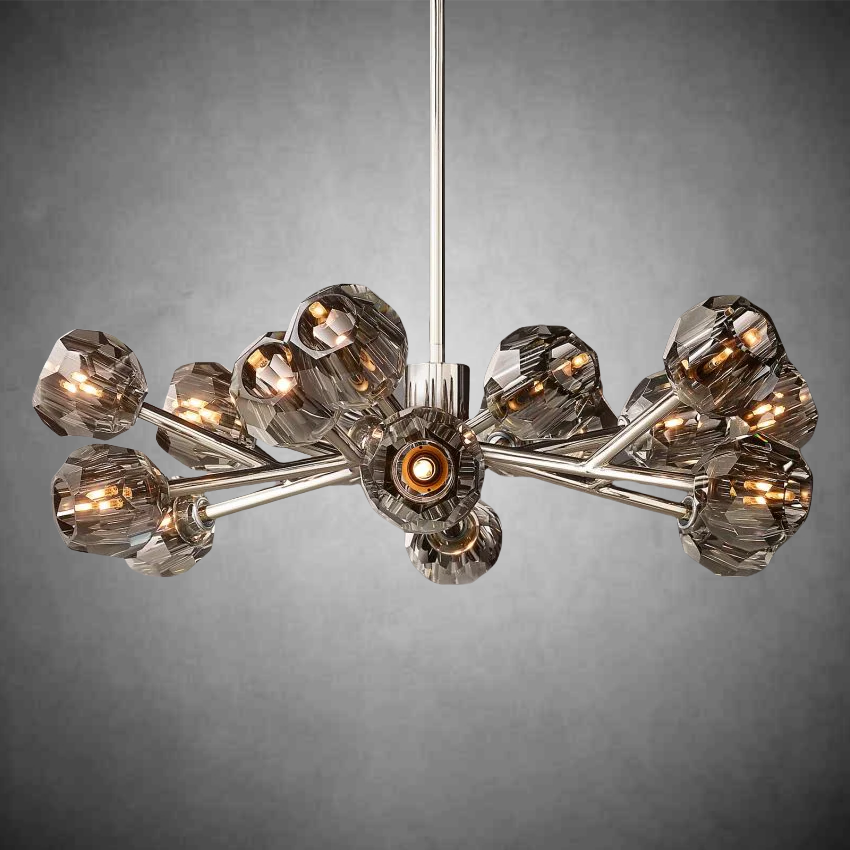 Bille De Crystal Round Chandelier 36"