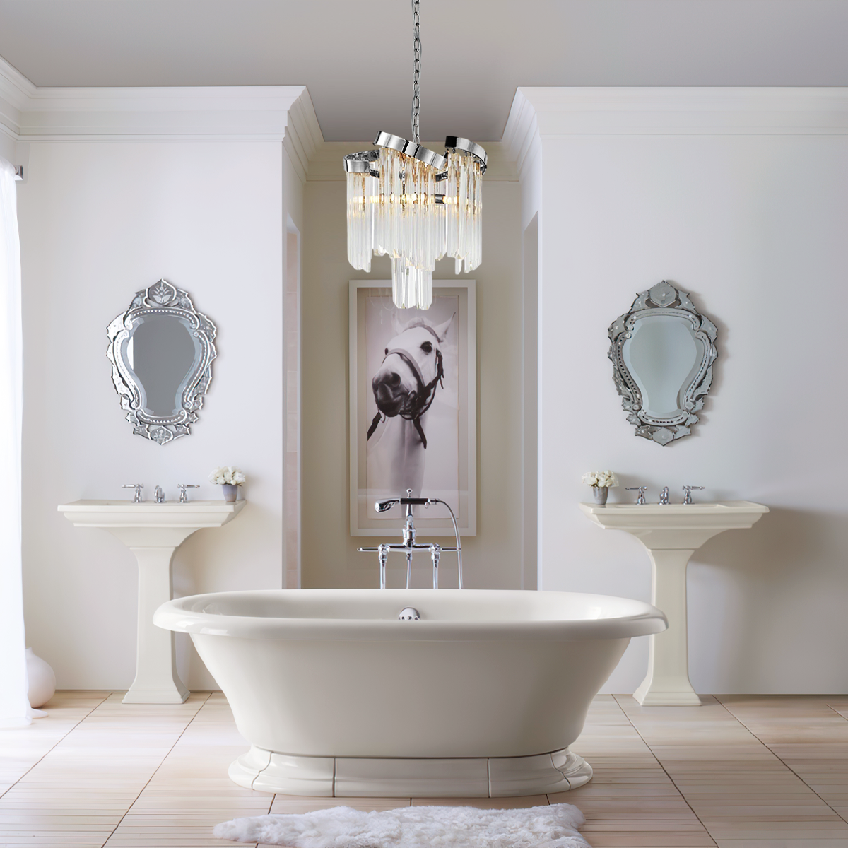 Twin Palms Crystal Chandelier