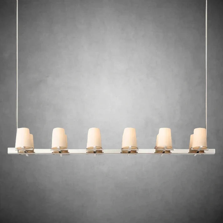 Paricia Fabric Shade Linear Chandelier 49" 60"