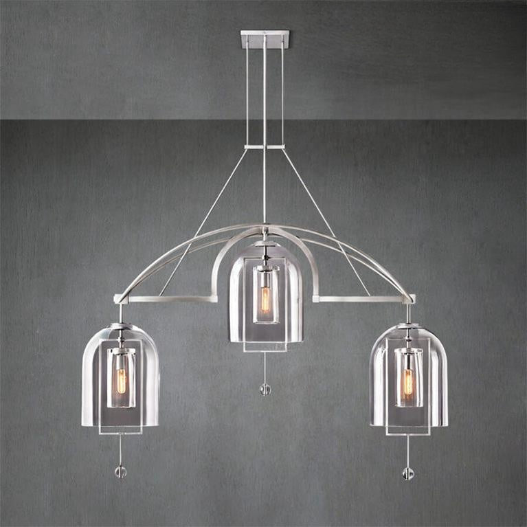 Fable Grand Linear Chandelier 61" 3 Lights