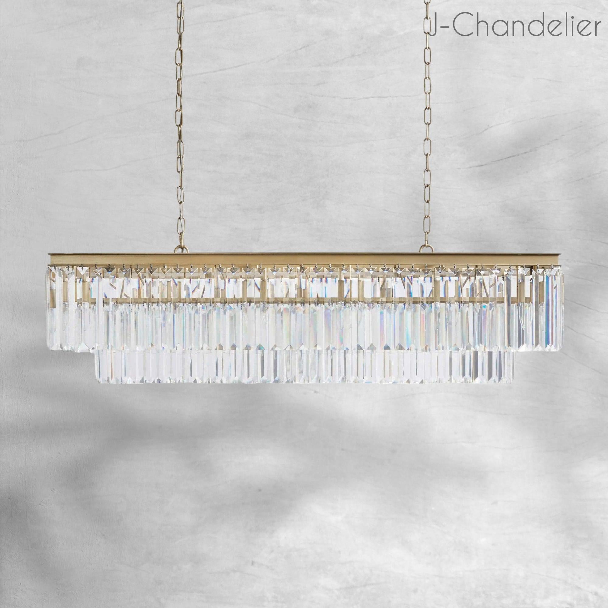 Leyland Tiered Rectangular Chandelier