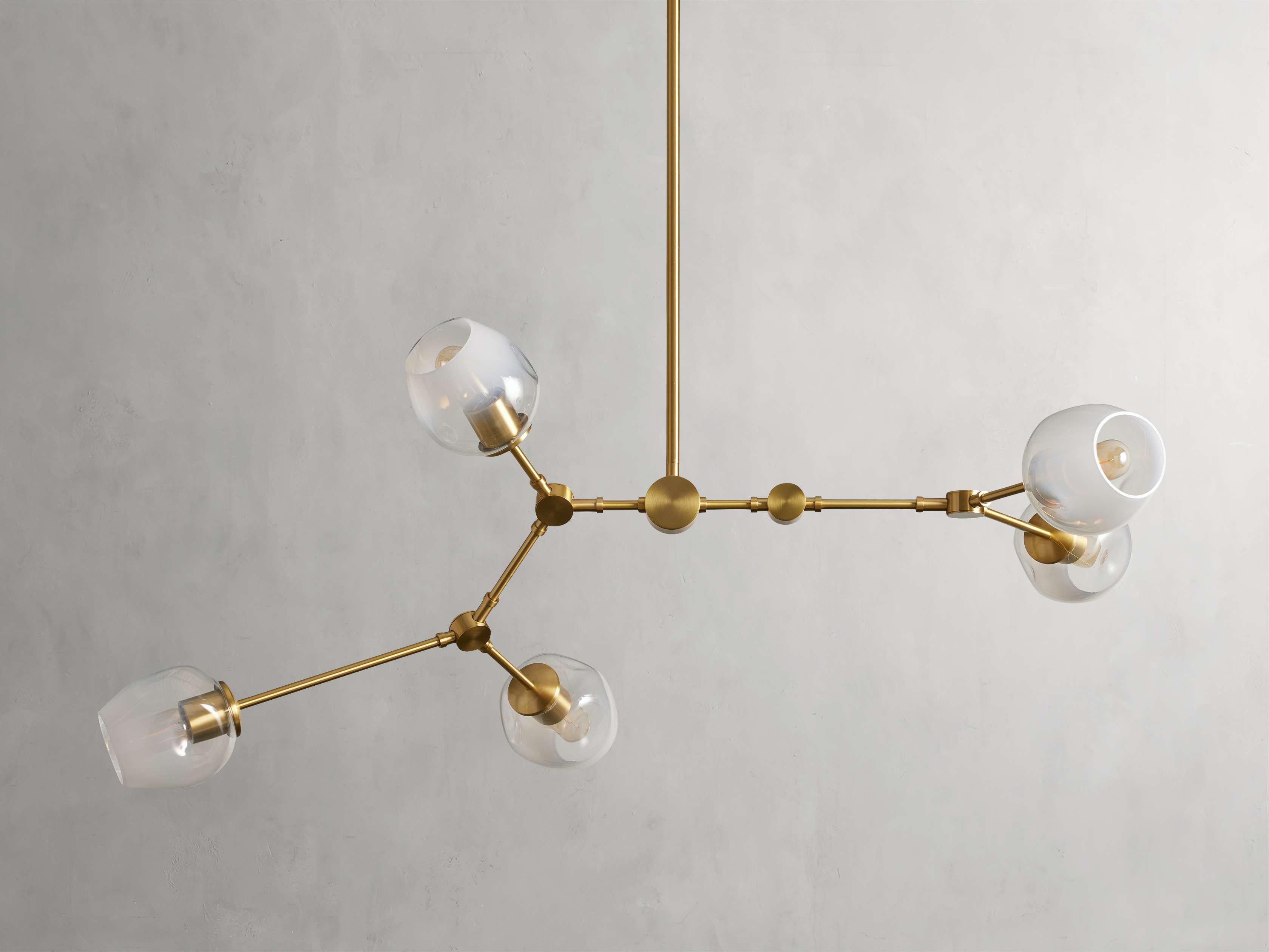 Covington Horizontal White Globe Branching Bubble Chandelier
